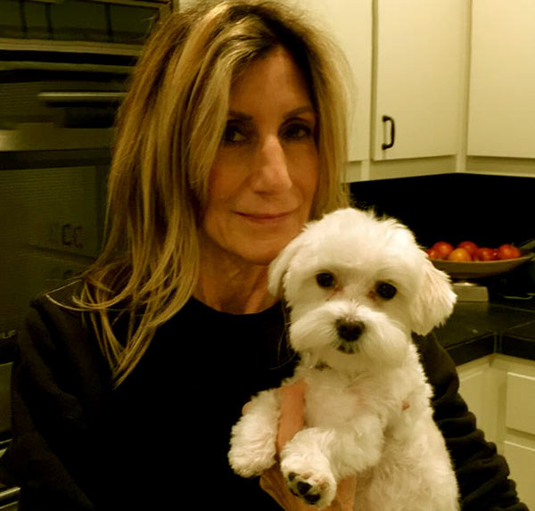 Image of Ernestine Sclafani with her dog named Hazal Sclafani Bayless