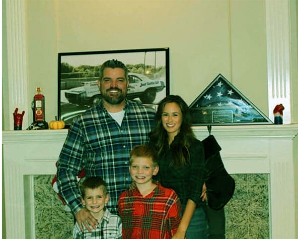 Image of Scot McMillan with wife Nikki and kids Cole and Scott Jr.